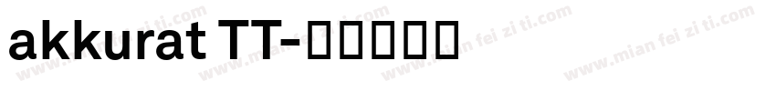 akkurat TT字体转换